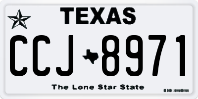 TX license plate CCJ8971