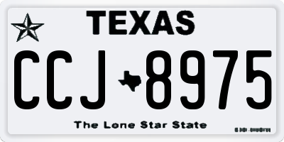 TX license plate CCJ8975