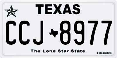 TX license plate CCJ8977