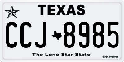 TX license plate CCJ8985