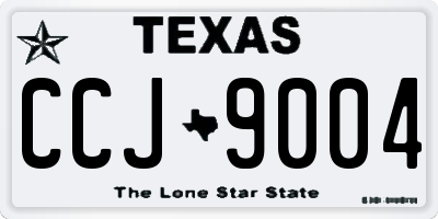 TX license plate CCJ9004
