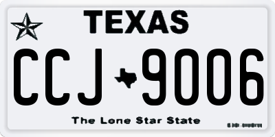 TX license plate CCJ9006