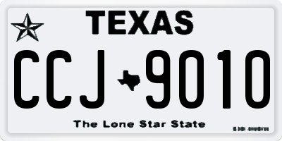 TX license plate CCJ9010