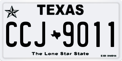 TX license plate CCJ9011