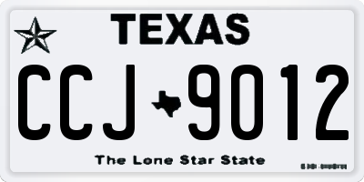TX license plate CCJ9012