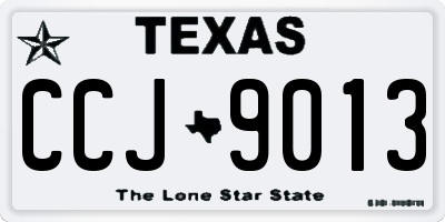 TX license plate CCJ9013