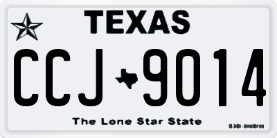 TX license plate CCJ9014