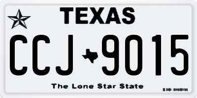 TX license plate CCJ9015