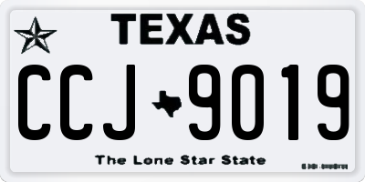 TX license plate CCJ9019