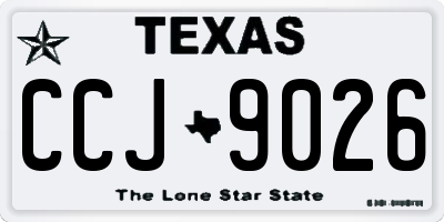TX license plate CCJ9026