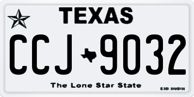 TX license plate CCJ9032