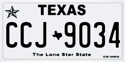 TX license plate CCJ9034