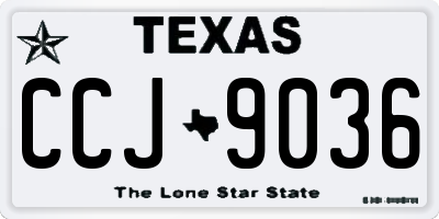 TX license plate CCJ9036