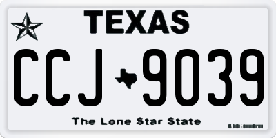 TX license plate CCJ9039