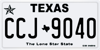 TX license plate CCJ9040