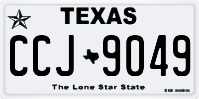 TX license plate CCJ9049