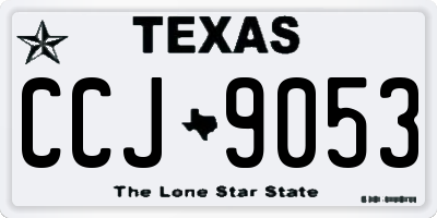 TX license plate CCJ9053