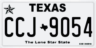 TX license plate CCJ9054