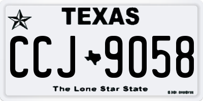TX license plate CCJ9058