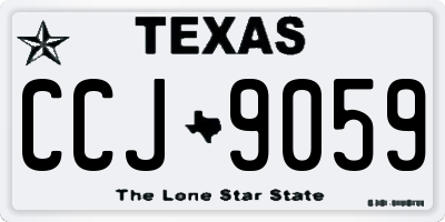 TX license plate CCJ9059