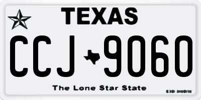 TX license plate CCJ9060