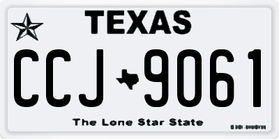 TX license plate CCJ9061