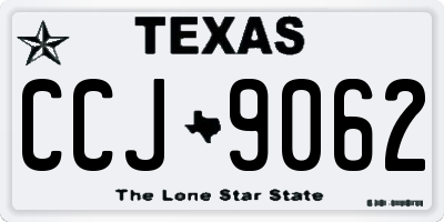 TX license plate CCJ9062