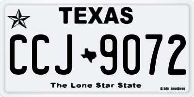 TX license plate CCJ9072
