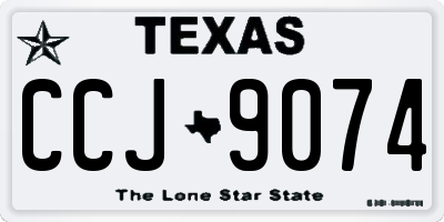 TX license plate CCJ9074