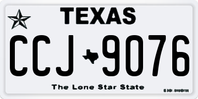TX license plate CCJ9076