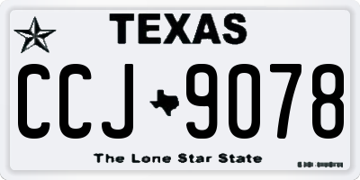 TX license plate CCJ9078
