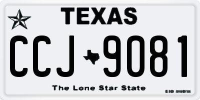 TX license plate CCJ9081