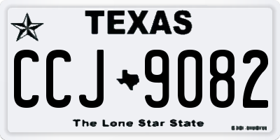 TX license plate CCJ9082