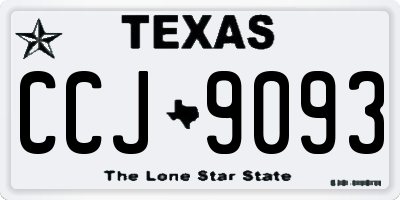 TX license plate CCJ9093