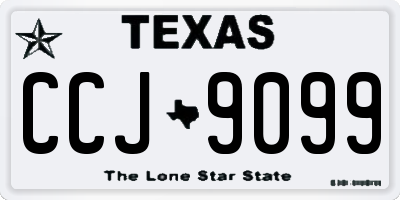 TX license plate CCJ9099