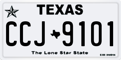 TX license plate CCJ9101