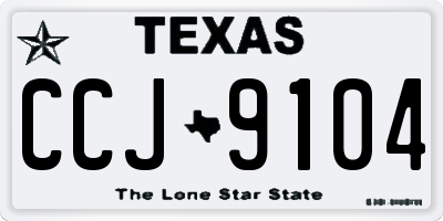 TX license plate CCJ9104