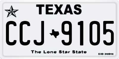 TX license plate CCJ9105