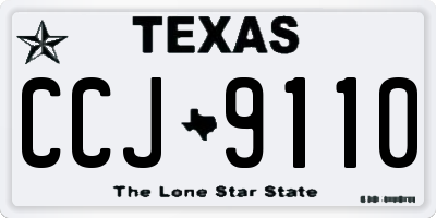 TX license plate CCJ9110