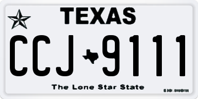 TX license plate CCJ9111