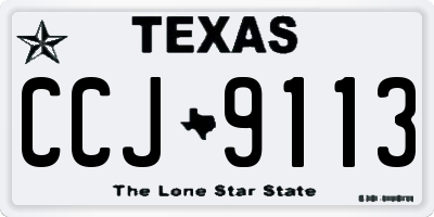 TX license plate CCJ9113