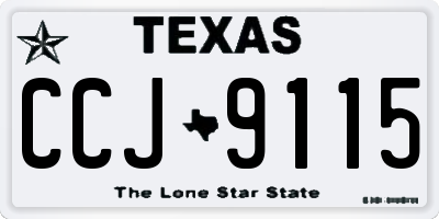 TX license plate CCJ9115