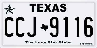 TX license plate CCJ9116