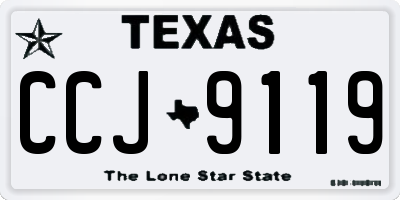 TX license plate CCJ9119