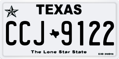 TX license plate CCJ9122
