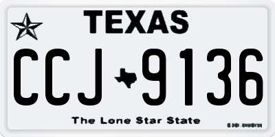 TX license plate CCJ9136