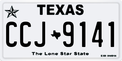 TX license plate CCJ9141