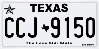 TX license plate CCJ9150