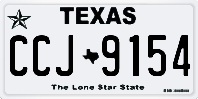 TX license plate CCJ9154