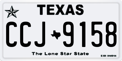 TX license plate CCJ9158